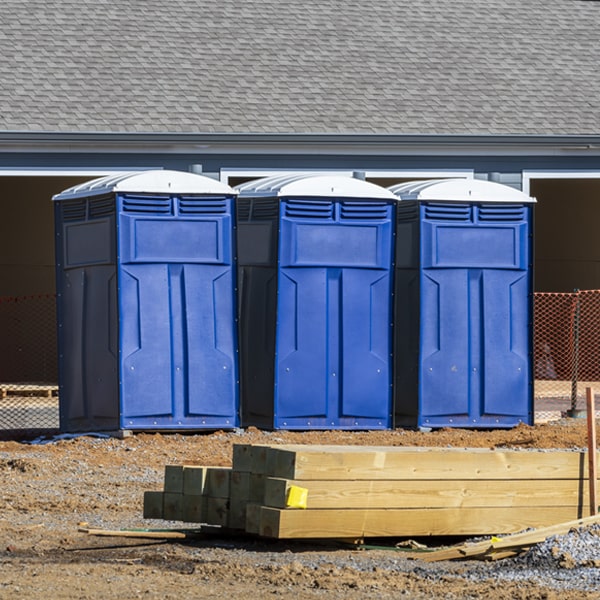 how often are the porta potties cleaned and serviced during a rental period in Hazelwood